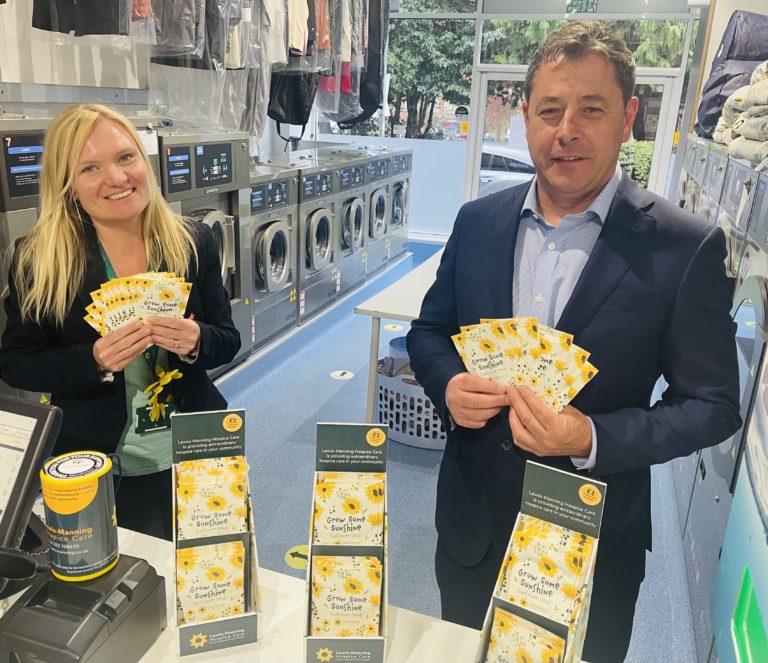 Barker Dry Cleaning & Laundry shows incredible support for Lewis-Manning Hospice Care’s ‘Grow Some Sunshine’ campaign