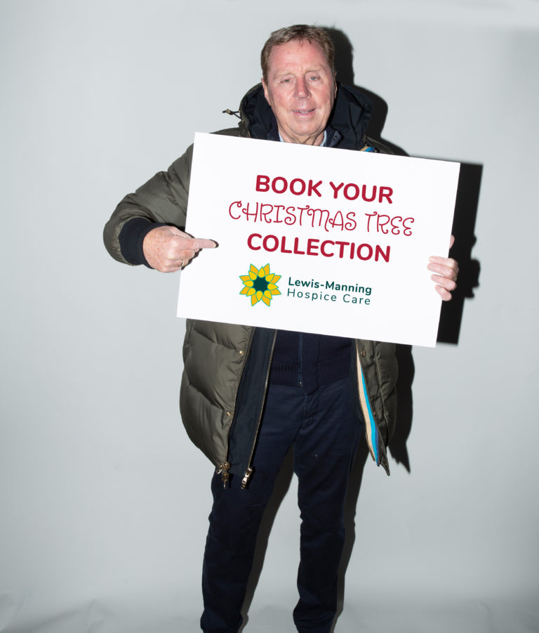 Lewis-Manning Hospice Care’s Christmas tree collection and recycling service is back by popular demand, and backed by Patron Harry Redknapp